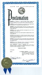 Die Proklamation des Bürgermeisters von Clearwater