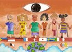 Illustrationen der Gewinner veranschaulichen die Tatsache, dass Menschenrechte die Menschen aller Kulturen vereinigen.
